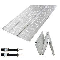 DREIBREIT by TRUTZHOLM Auffahrrampe Alu 255x115 cm 2-fach klappbar 1020 kg gelocht extra Breite