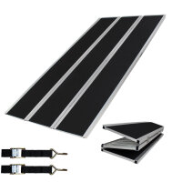 DREIBREIT by TRUTZHOLM Alu Auffahrrampe 255 cm extra lang 2-fach klappbar 1020 kg Alu beschichtet