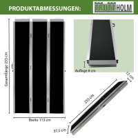 DREIBREIT by TRUTZHOLM Alu Auffahrrampe 255 cm extra lang 2-fach klappbar 1020 kg Alu beschichtet