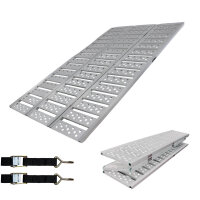 DREIBREIT by TRUTZHOLM 2-fach Auffahrrampe klappbar 255 cm Tragkraft 1020 kg Alu gelocht gerillt
