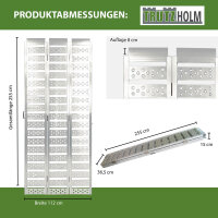 DREIBREIT by TRUTZHOLM 2-fach Auffahrrampe klappbar 255 cm Tragkraft 1020 kg Alu gelocht gerillt