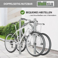 2x Fahrradanlehnbügel 115 x 53 cm Stahl feuerverzinkt Ø 60 mm Einbetonieren Fahrradständer Parker Typ O