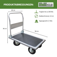 Plattformwagen 300 kg luftbereift Transportwagen Handwagen Transportkarre