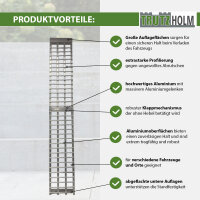 TRUTZHOLM Auffahrrampe klappbar 305 cm Traglast 680 kg Alu grau Motorradrampe Heavy Duty