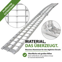 TRUTZHOLM Auffahrrampe klappbar 305 cm Traglast 272 kg Aluminium Motorradrampe Rampe Verladerampe