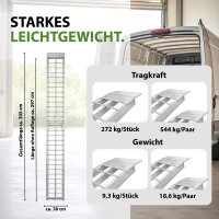 TRUTZHOLM Auffahrrampe klappbar 305 cm Traglast 272 kg Aluminium Motorradrampe Rampe Verladerampe