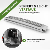 TRUTZHOLM Auffahrrampe klappbar 305 cm Traglast 272 kg Aluminium Motorradrampe Rampe Verladerampe