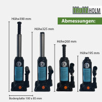 Hydraulikzylinder Ersatzzylinder 2000 kg auch für Hydraulischer Auffahrbock 34430 Stempelwagenheber
