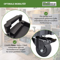 Montagewagen klappbar mobil transportabel 67,5x40x95 cm Traglast 80 kg 4 Ablagefächer leer
