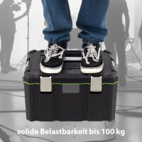 Profi Stapelboxen 3 Boxen mit Tragegriffen Rollbrett mobile Boxen