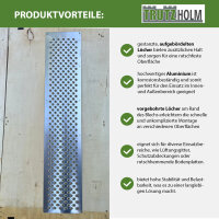 Paar Lochblech Aluminium gebördelt 1000 x 200 mm 1,5 mm Stärke Trittsicherung Schutzgitter