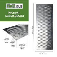 Trittschutzblech Lochblech Alu gebördelt 1000 x400 mm 1,5mm Trittsicherung Auffahrblech Schutzgitter