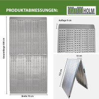 TRUTZHOLM Auffahrrampe Alu extralang 300 cm extrabreit 70 cm klappbar 400 Kg Verladerampe Eventrampe