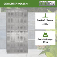 TRUTZHOLM Auffahrrampe Alu extralang 300 cm extrabreit 70 cm klappbar 400 Kg Verladerampe Eventrampe