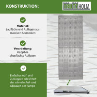 TRUTZHOLM Auffahrrampe Alu extralang 300 cm extrabreit 70 cm klappbar 400 Kg Verladerampe Eventrampe