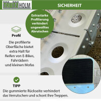 TRUTZHOLM Auffahrschiene klappbar 240 cm Tragkraft 50 kg Alu grau gelocht Fahrradrampe Rampe