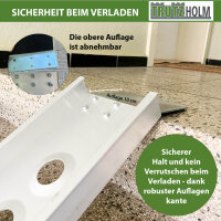 TRUTZHOLM Auffahrschiene klappbar 240 cm Tragkraft 50 kg Alu grau gelocht Fahrradrampe Rampe