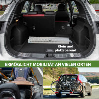 TRUTZHOLM Auffahrschiene klappbar 240 cm Tragkraft 50 kg Alu grau gelocht Fahrradrampe Rampe