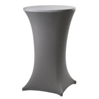 TRUTZHOLM Stehtischhusse Stretch 70 cm graue Tischdecke Husse Bistrotisch Partytisch
