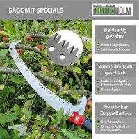 TRUTZHOLM Astsäge 6,3 m Arbeitshöhe - Teleskop-Stangensäge mit 7 Alustangen, Doppelhaken-Sägeblatt, inkl. Tragetasche