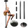 Pole Dance Tanzstange schwarz 231 - 274 cm Ø 45 mm Tabledance Static & Spinning ohne Bohren