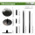 Pole Dance Tanzstange schwarz 231 - 274 cm Ø 45 mm Tabledance Static & Spinning ohne Bohren