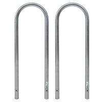 2 x Fahrradanlehnbügel 115 x 41 cm Edelstahl...
