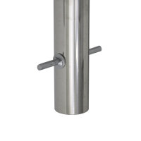 2 x Fahrradanlehnbügel 115 x 41 cm Edelstahl Ø 49 mm