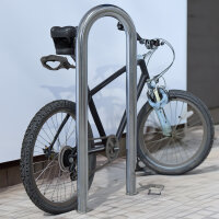 2 x Fahrradanlehnbügel 115 x 41 cm Edelstahl Ø 49 mm