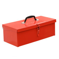 Werkzeugkiste 38 x 16 x 12,5 cm ca. 7,5 L verschließbares Fach klappbarer Tragegriff rot