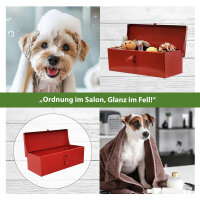 Werkzeugkiste 38 x 16 x 12,5 cm ca. 7,5 L verschließbares Fach klappbarer Tragegriff rot