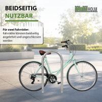 5 x Fahrradanlehnbügel 115 x 58 cm Edelstahl Ø 60 mm Einbetonieren Fahrradständer Parker Typ U