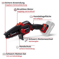 Einhell Akku-Astkettensäge GE-PS 18/15 Li BL-Solo