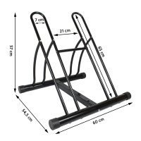 Fahrradständer für 4 Fahrräder DUO Räder Fahrrad Ständer Rad schwarz Twin