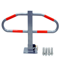 2x Parkplatzsperre 47 x 73 cm Metall grau abschließ- und klappbar Parkplatzbügel Sperrbügel Poller
