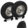 2x Schubkarrenrad pannensicher Vollgummi 4.80/4.00-8 grau/schwarz + Achse Ersatzrad Reifen PU