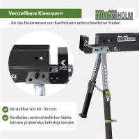 2x Sägebock 2.0 DELUXE 9-fach höhenverstellbar Stahl bis 1300 kg Klappbock Arbeitsbock Werkbock