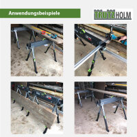 2x Sägebock 2.0 DELUXE 9-fach höhenverstellbar Stahl bis 1300 kg Klappbock Arbeitsbock Werkbock