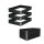 Hochbeet 3er Set Palettenrahmen Pflanzbeet 120x80x60 cm aus Holz schwarz Garten Balkon stapelbar