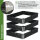 Hochbeet 3er Set Palettenrahmen Pflanzbeet 120x80x60 cm aus Holz schwarz Garten Balkon stapelbar