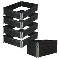 Hochbeet 4er Set Palettenrahmen Pflanzbeet 120x80x80 cm...