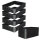 Hochbeet 4er Set Palettenrahmen Pflanzbeet 120x80x80 cm aus Holz schwarz Garten Balkon stapelbar