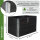 Hochbeet 4er Set Palettenrahmen Pflanzbeet 120x80x80 cm aus Holz schwarz Garten Balkon stapelbar