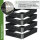 Hochbeet 4er Set Palettenrahmen Pflanzbeet 120x80x80 cm aus Holz schwarz Garten Balkon stapelbar