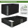 Hochbeet 4er Set Palettenrahmen Pflanzbeet 120x80x80 cm aus Holz schwarz Garten Balkon stapelbar