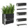 Hochbeet auf Rollen Kräuterbox 80x30x68 cm mobil schwarz für Garten und Balkon