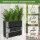 Hochbeet auf Rollen Kräuterbox 80x30x68 cm mobil schwarz für Garten und Balkon