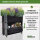 Hochbeet auf Rollen Kräuterbox 80x30x68 cm mobil schwarz für Garten und Balkon