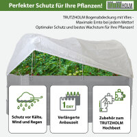 Hochbeetabdeckung 120 x 80 cm Bogenabdeckung mit Vlies Frühbeetabdeckung