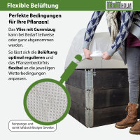 Hochbeetabdeckung 120 x 80 cm Bogenabdeckung mit Vlies Frühbeetabdeckung
